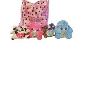 Adorable Plush Animal Backpack Set
